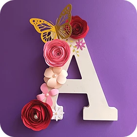 Letter Floral Decor