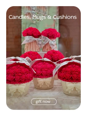 Candles, Mugs & Cushions 