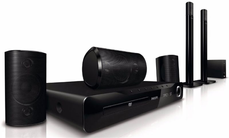 Philips Home Theatre System (HTS3530/98 ) with 2 tall spkrs