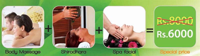 Shirodhara + Body Massage (60 min) + Facial