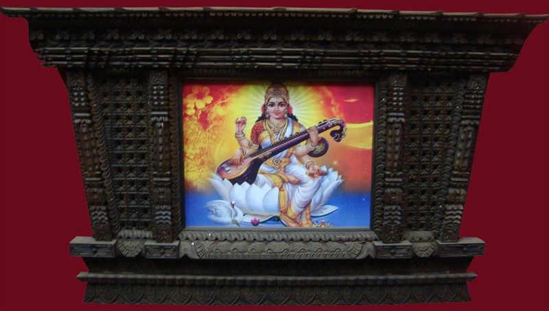 Handmade Wooden Photo Frame (30 x 66 cms) with Akahijhyal