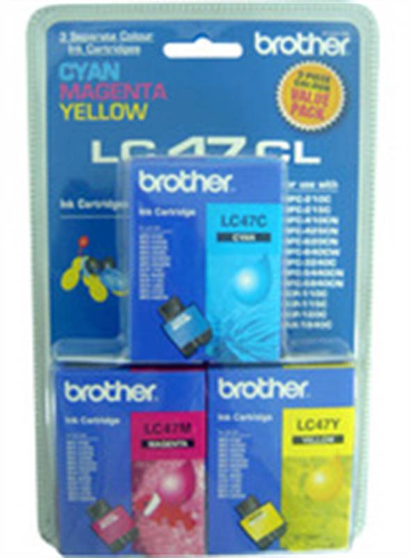 Brother LC 47CL3PK (3pcs color cartridge)