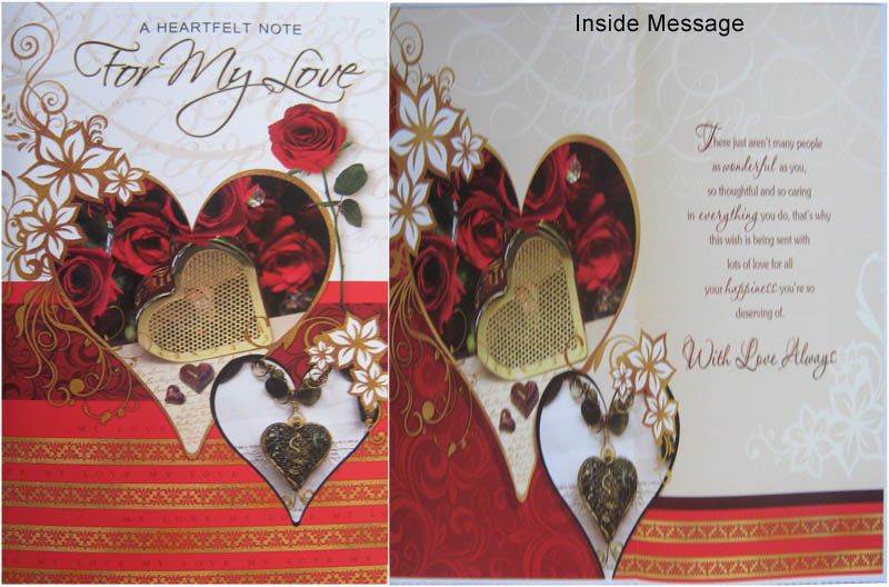 A Heartfelt Note for My Love Card (rv000118) (GCPKR006)