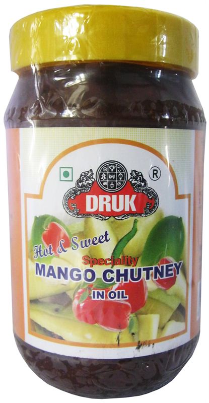 Druk Hot Sweet Mango Chutney 440gm In Oil Send Gifts And Money