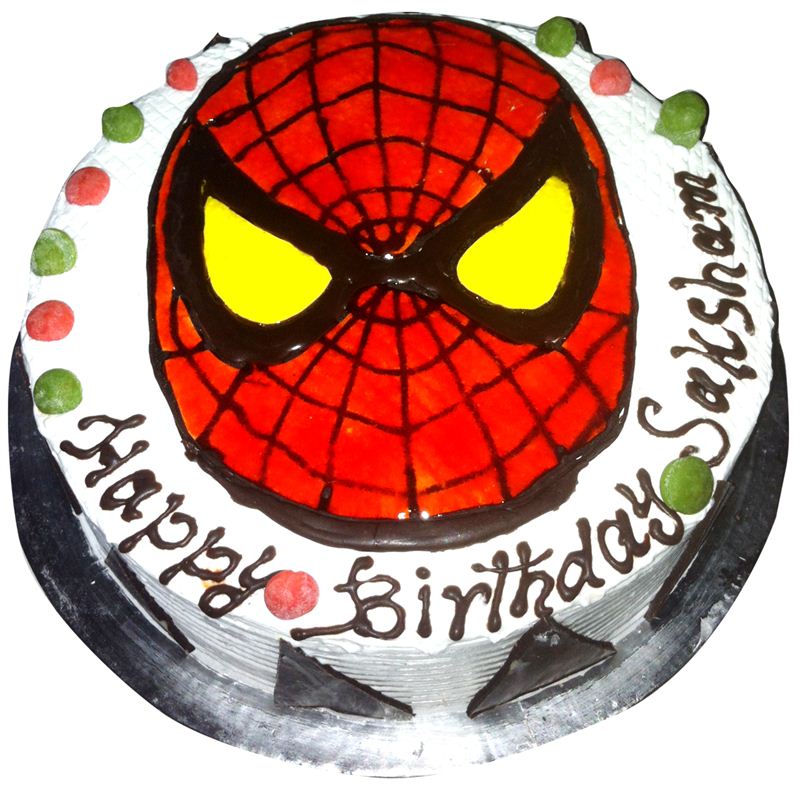 Spider Man Black Forest Cake (1 Kg) from Chefs Bakery