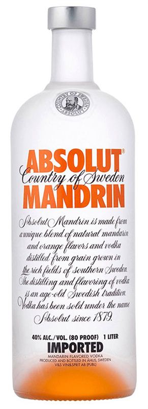 Absolut Vodka Mandrin (1 Ltr)