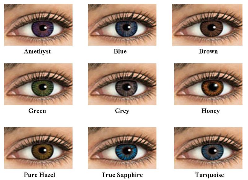 Contact Lenses of  17 Different Colors Without Powers