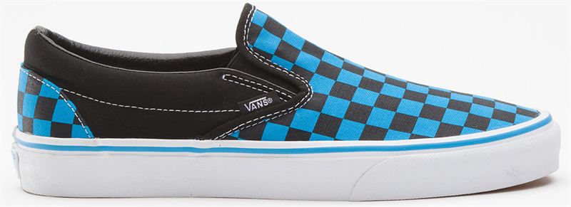 Blue and black checkerboard on sale vans