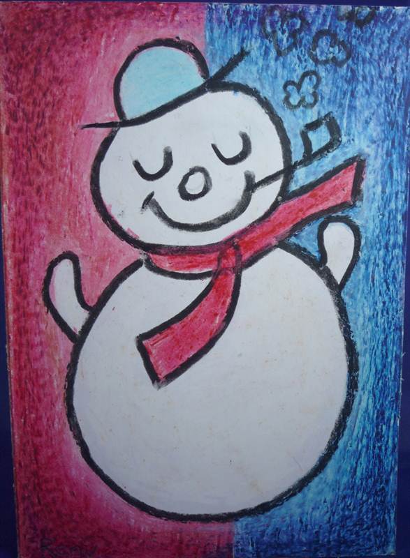 Merry Christmas Snowman Greeting Card (MSPI004)