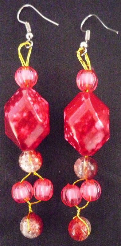 Red Crystal Earring