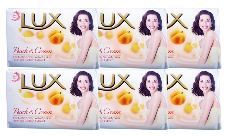 LUX Peach & Cream Soap (85 g) (5 Pcs)