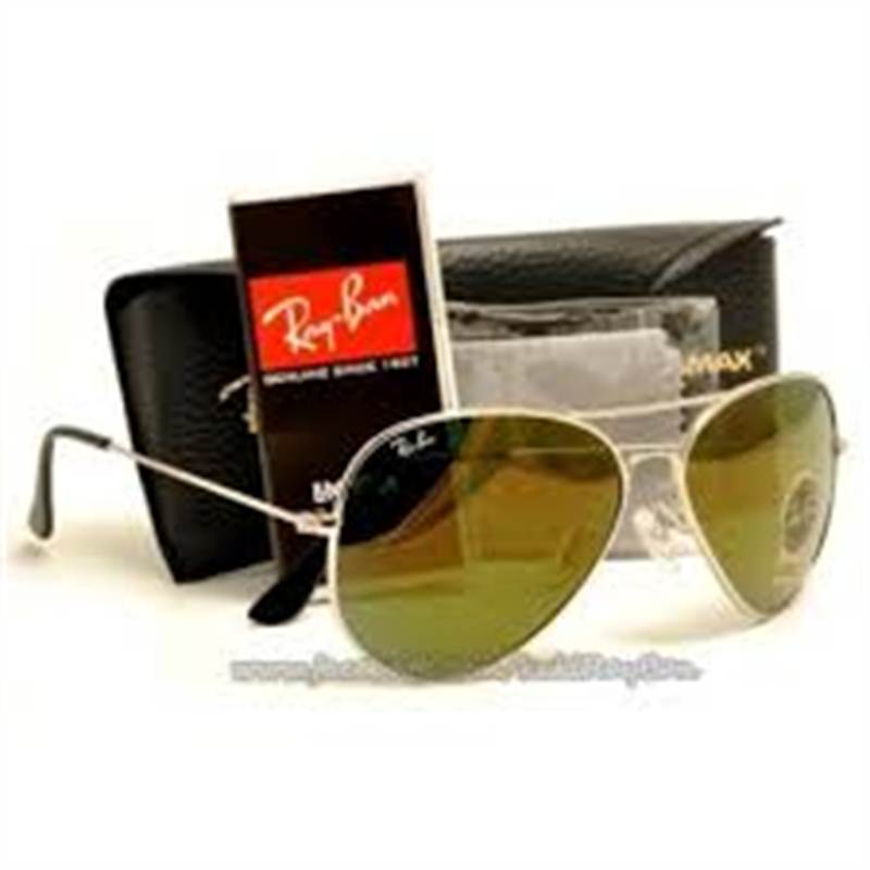 RAY-BAN AVAITOR LARGE METAL GOLDEN MERCURY GREEN LENSES