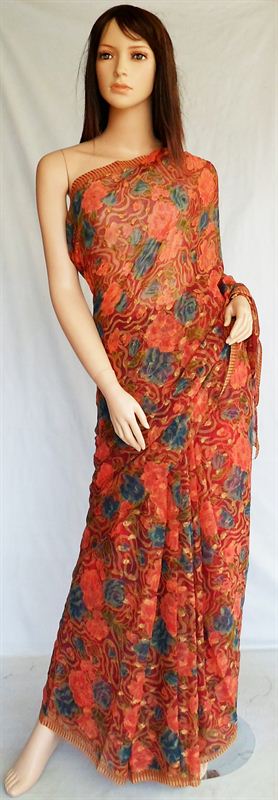 Synthetic Printed Georgette Saree (MISR0004)