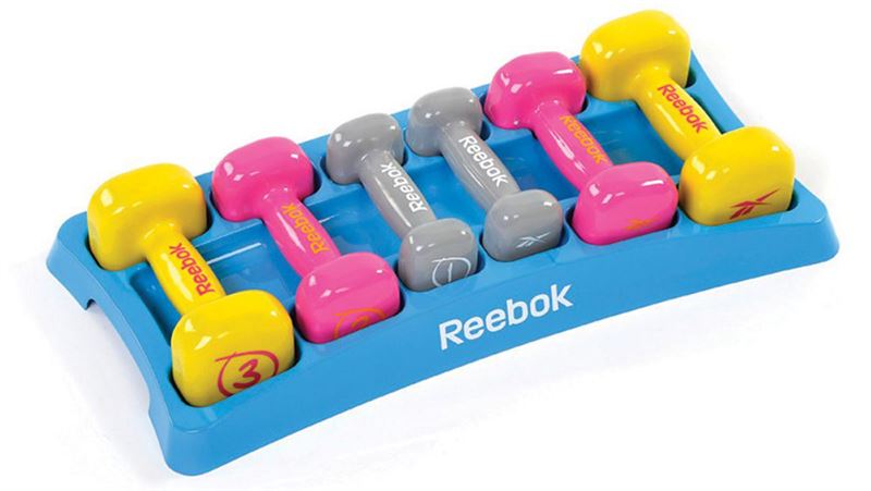 Reebok dumbbell sales set with case