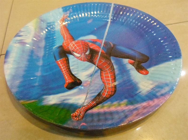 Spiderman Round Shape Paper  Plate (10Pcs)(A)