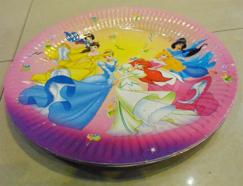 Disney's Princess Round Shape Paper  Plate (10Pcs)(A)