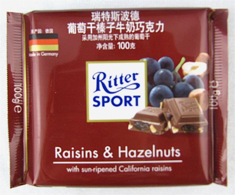 Ritter Sport Raisins and Hazelnuts (100g)