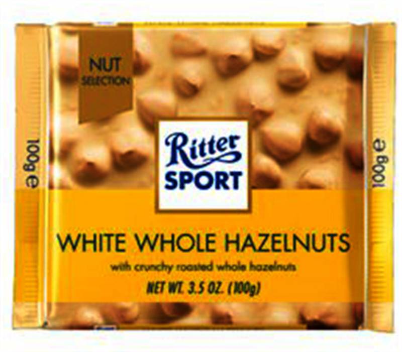 Ritter Sport White Chocolate with Whole Hazelnuts (100g)