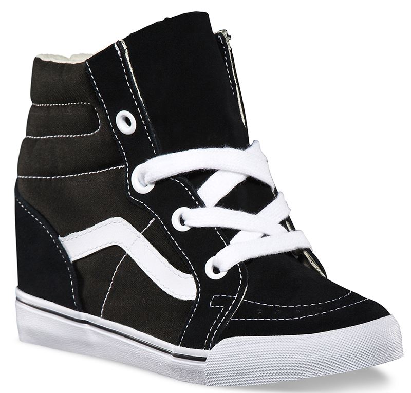 vans sk8 hi wedge black