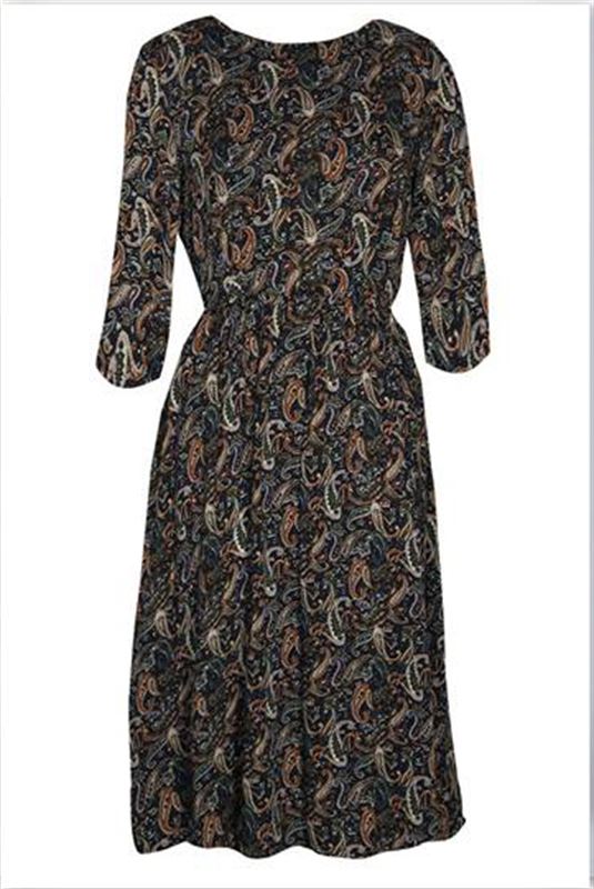 Paisley Fit and Flare Midi Dress (M09)
