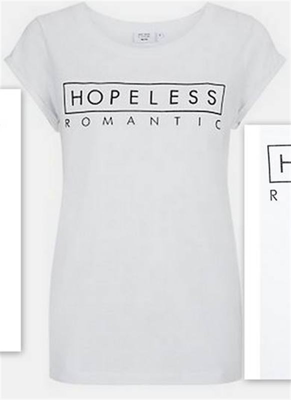 White Hopeless Romantic T-Shirt (M21)