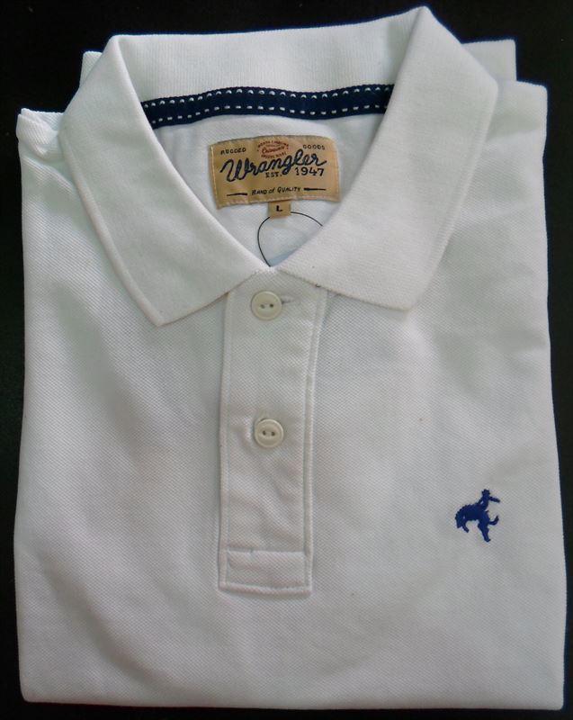 Wrangler Men's White Polo T-Shirt (WRTS3925)