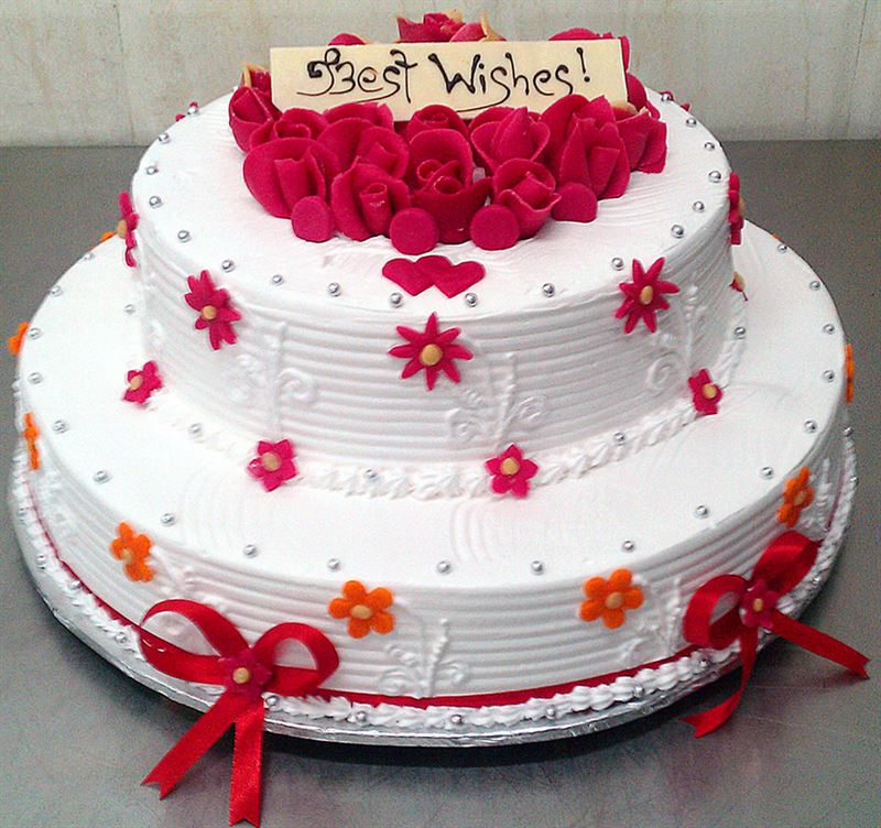 Heart Shape Engagement Cake Flower Decorating perfect Two Step Engagement  Cake  YouTube