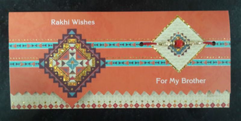 Rakshya Bandhan Greeting Card With Rakhi