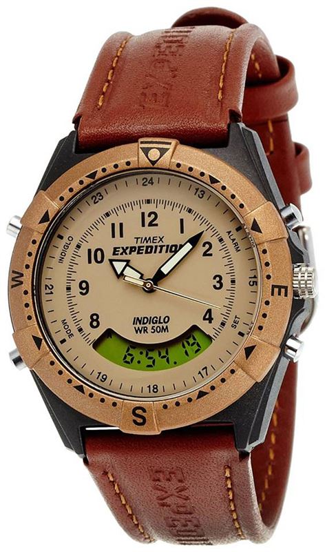 Timex Expedition Analog-Digital Beige Dial Unisex Watch (MF13)