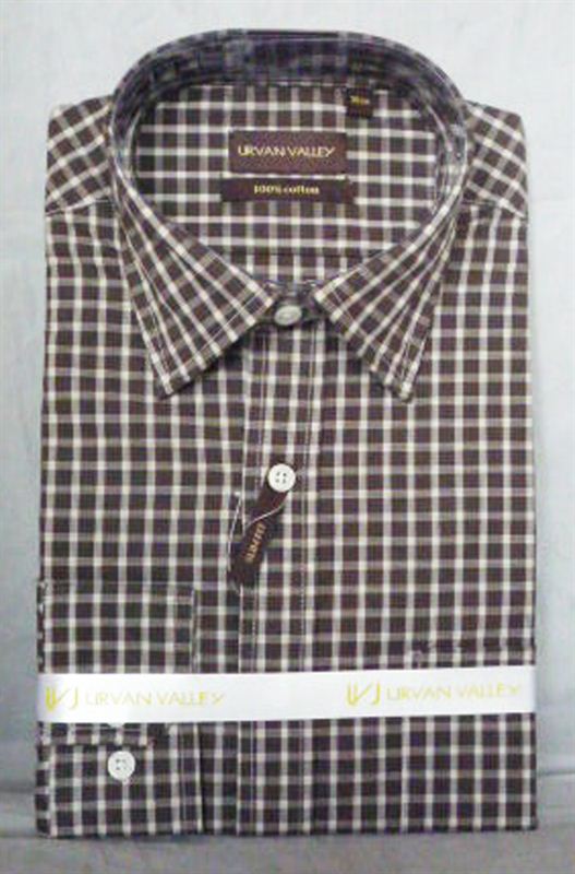 Urvan Valley Brown Check Shirt (B0153)