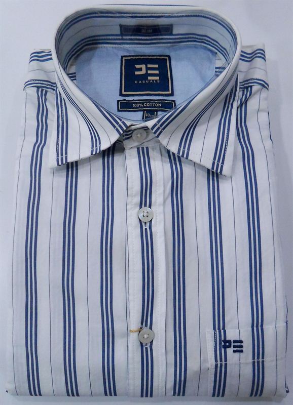 Peter England Gents White Stripe Shirt (ESF51301729)