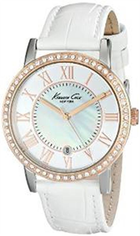 Kenneth Cole New York Women's KC2836 Classic Mother-Of-Pearl Dial Rose Gold Stones Watch