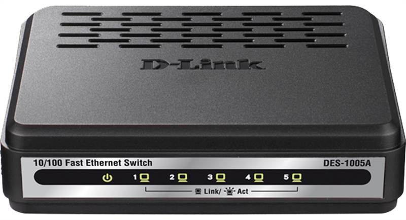 D-Link 5-Port 10/100 Fast Ethernet Unmanaged Switch (DES-1005A)