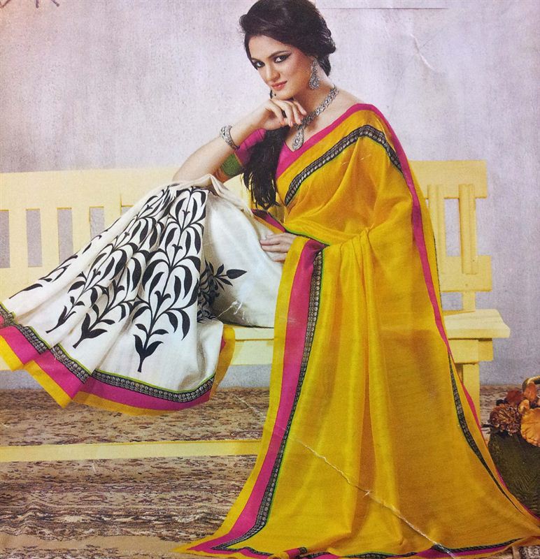 Silk printed saree with charming print for all age group.(n23)