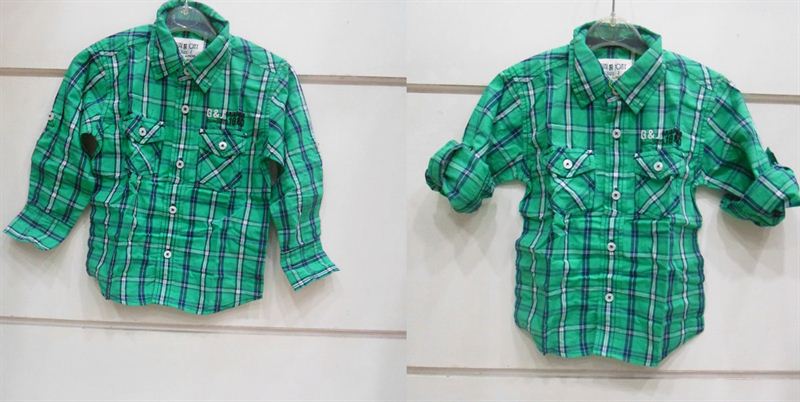 Gini and Jony Boys Green Check Shirt (121012287854)  (1254)