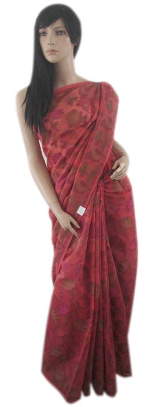 Chanderi Hand Weaved Cotton Saree (MINT0069)
