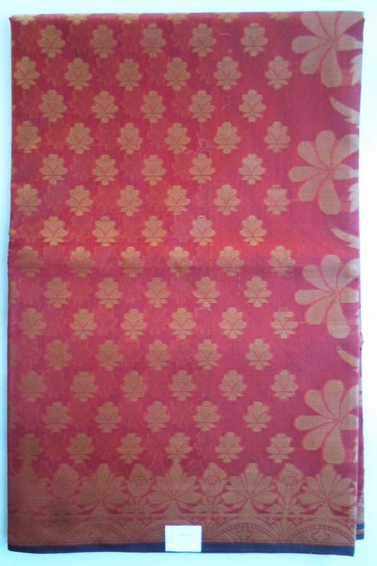 Chanderi Hand Weaved Cotton Saree (MINT0070)