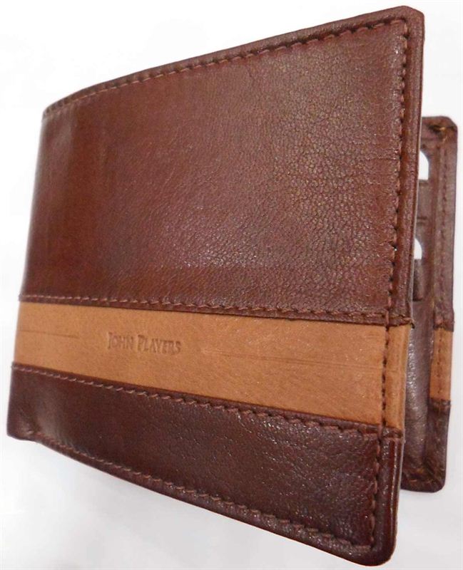 John Player Dark Brown Leather Wallet (JP25 C64ZZV)