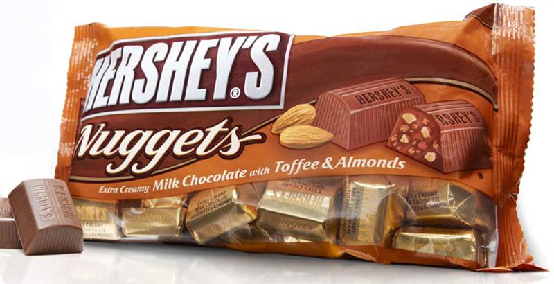 Hershey's Nuggets Extra Creamy Milk Chocolate With Toffee & Almond...