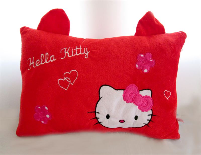 Red Hello ketty cushion (15x9 inch) (20562)