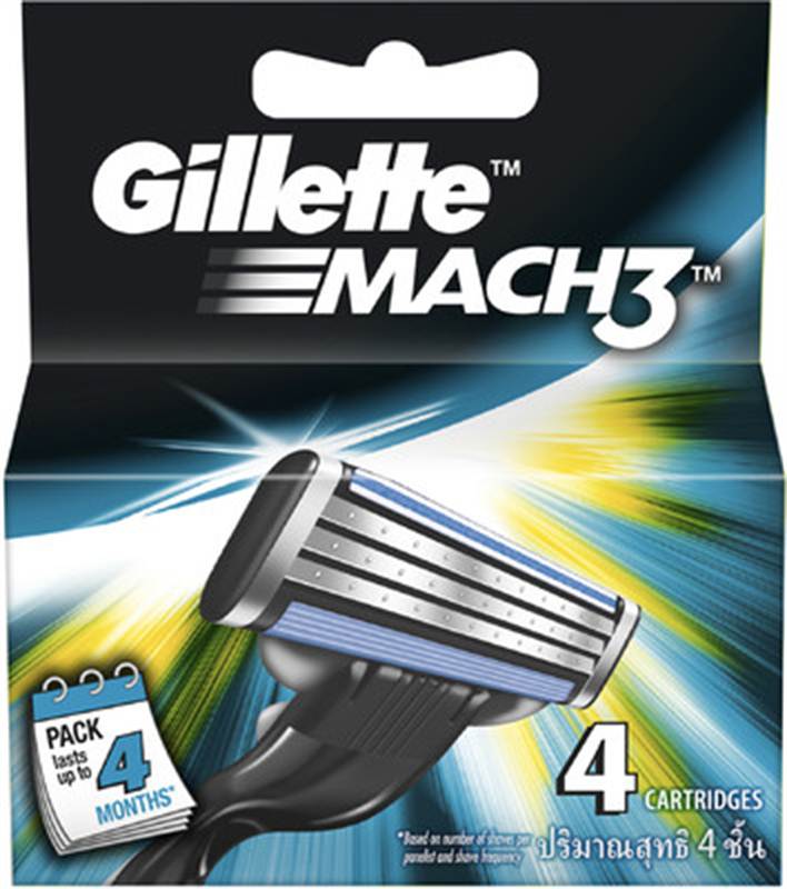 Gillette Mach 3 Cartridges(pack of 4)