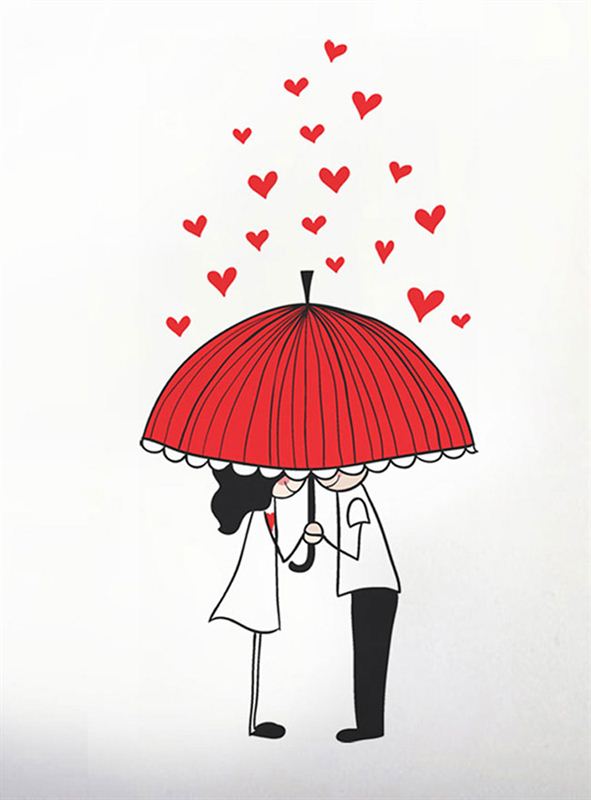 Couple under Umbrella
