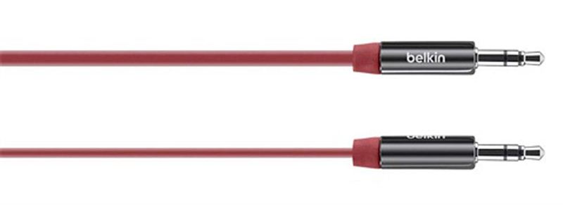 Belkin 3.5 mm Flat Straight Nickel Audio Cable (Av10127qe04-RED)