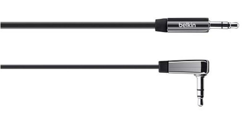Belkin 3.5 mm Flat RT Angle Audio Cable (AV10128qe04-BLK)