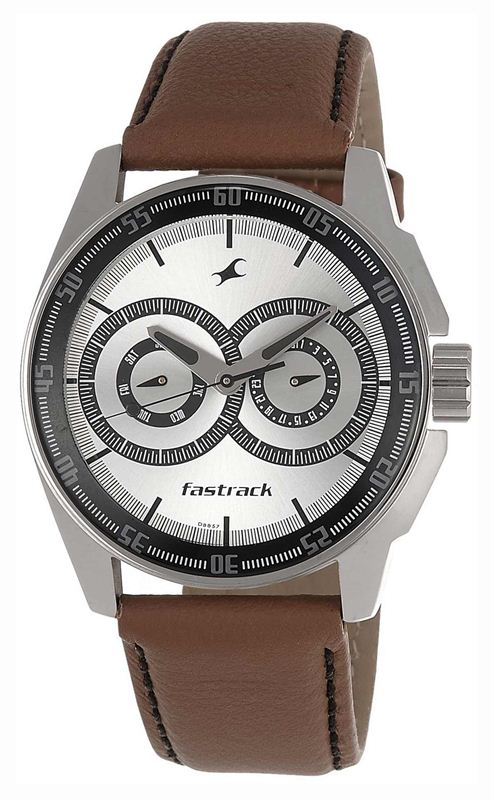 Fastrack Black Magic Analog Silver Dial Men's Watch (3089SL07)