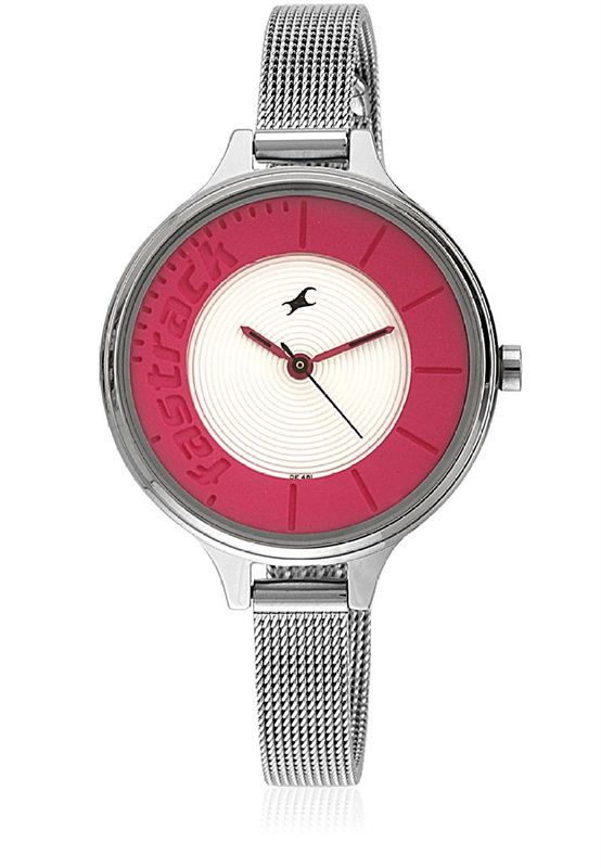 Fastrack Analog Silver Dial Women's Watch (6122SM01)