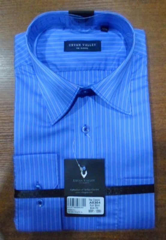 Urvan Valley Men's Dark Blue Formal Shirt(A0304)