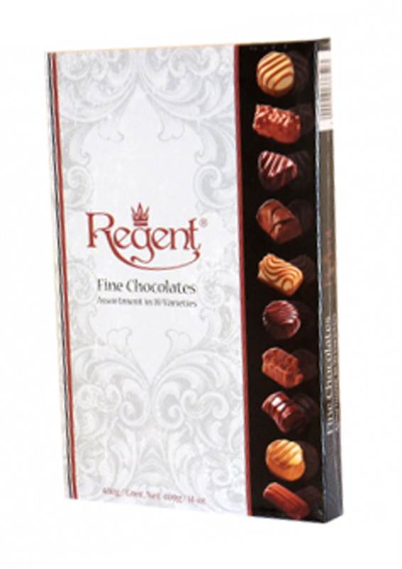 Regent Fine Chocolates Assortment in 10 Varieties (400g) Send Gifts