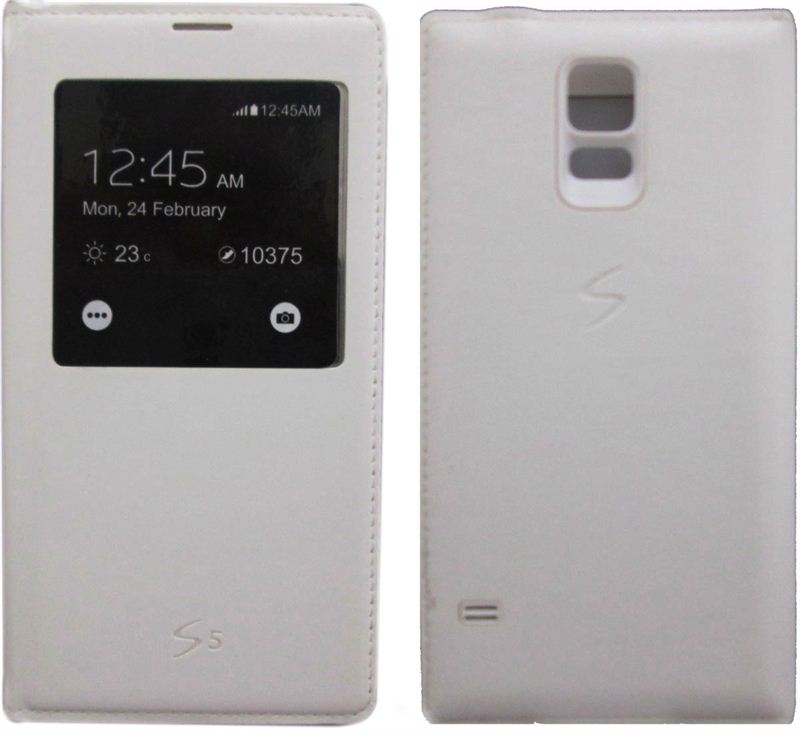 Samsung Galaxy S5 Flip Cover (White)