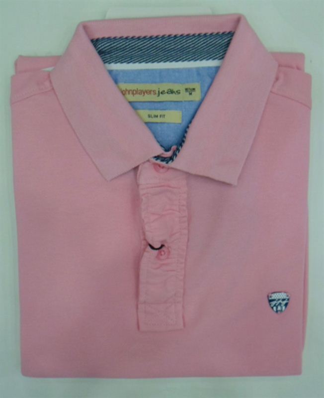 Johnplayers Men's Peach Polo T-Shirt (JP26P3C1A1)